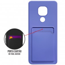 Capa para Motorola Moto G9 Play - Emborrachada Case Card Lilás